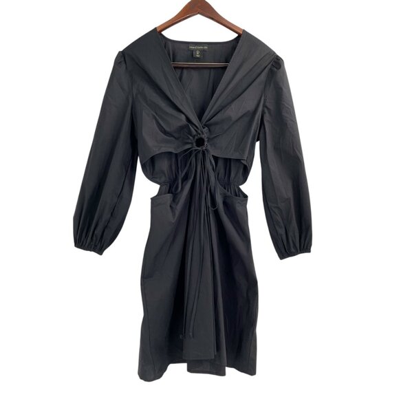 House of Harlow 1960 Dresses & Skirts - House of Harlow 1960 Black O-Ring Cutout Dress Womens Large LBD Puff Sleeves